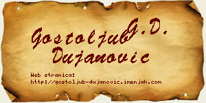 Gostoljub Dujanović vizit kartica